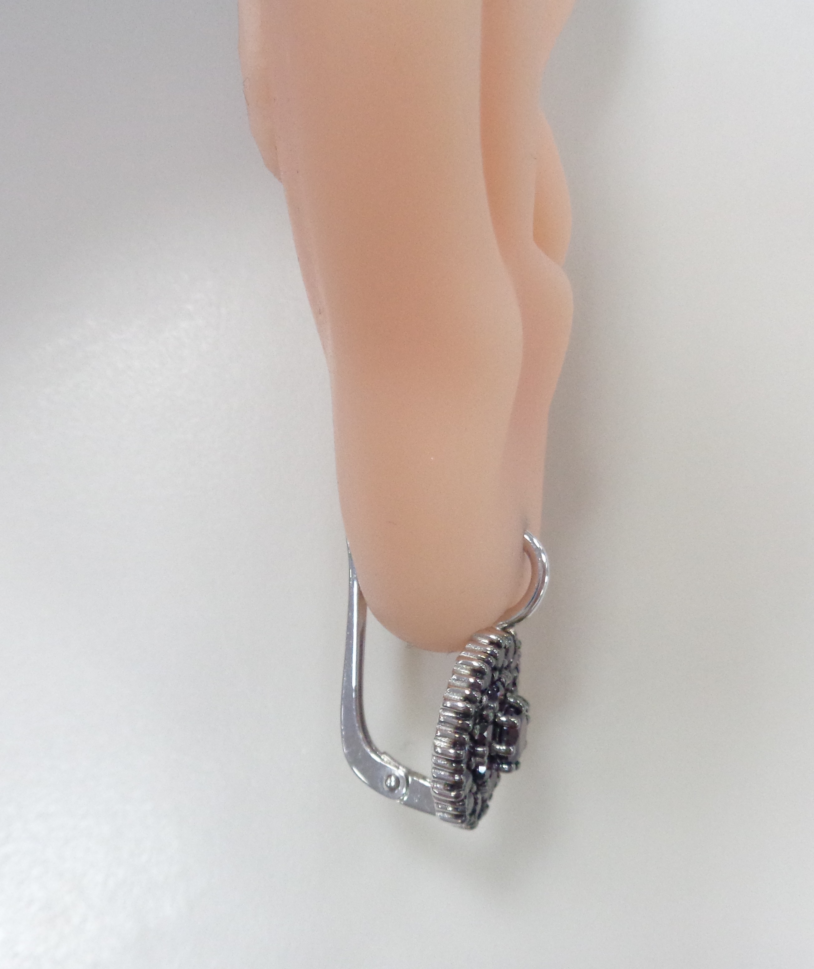 Серебряные серьги с чешскими гранатами